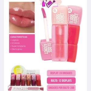GLOSS ADDICT  PINK21 X 24 UNIDADES