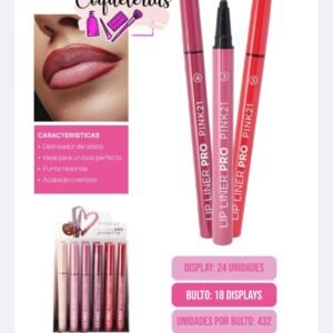 DELINEADOR DE LABIOS PINK21  x 24 UNIDADES