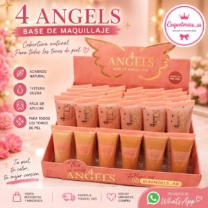 BASE DE MAQUILLAJE 4ANGELES X 3 UNIDADES