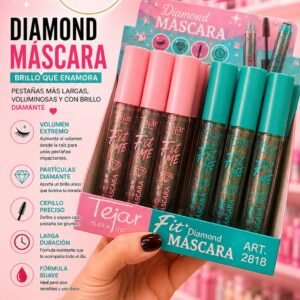 Mascara de pestañas Diamond Glitter TEJAR pack X 3 unidades