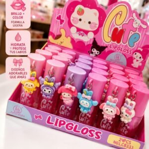 lipgloss  personajes pack X 3 unidades