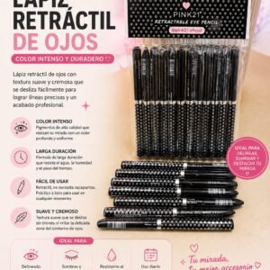 Lapiz retractil de ojos PINK21 paquete de 12 unidades