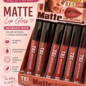 Lip gloss matte larga duración  TEI pack X 3 unidades