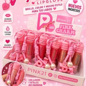 Lipgloss llavero PINK CHARM PINK21 pack X 3 unidades