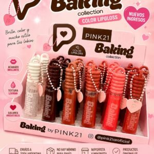 Lip gloss llavero BAKING collection PINK21 pack X 3 unidades