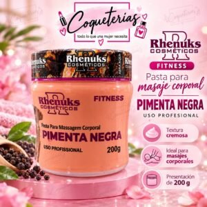 Pasta para Masaje Corporal Pimienta Negra Rhenuks Cosmeticos (3, 6 unidades)